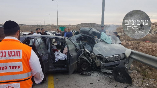 وفاة فلسطينيين إثنين وآخر إسرائيلي في حادث سير مروع قرب رام الله