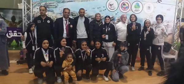 أبطال المشتل يحصدون 9 ميداليات ملونة في بطولة فلسطين المركزية للكاراتيه