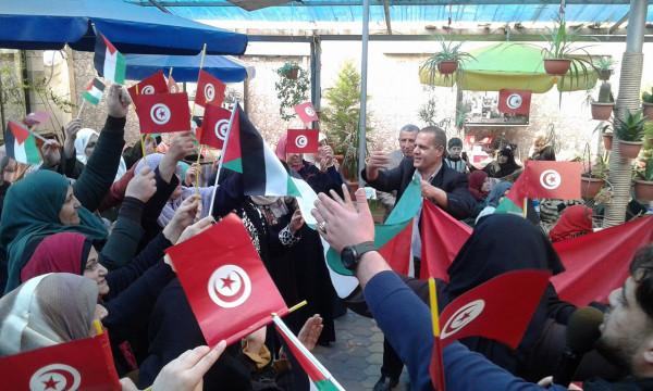 احتفال الجالية التونسية وجمعية الاخوة الفلسطينية بالذكرى الحادي عشر لعيد الثورة