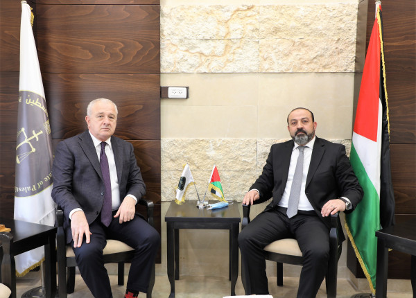 النائب العام يبحث آليات التعاون المشترك مع رئيس بعثة ممثليه روسيا الاتحادية لدى فلسطين