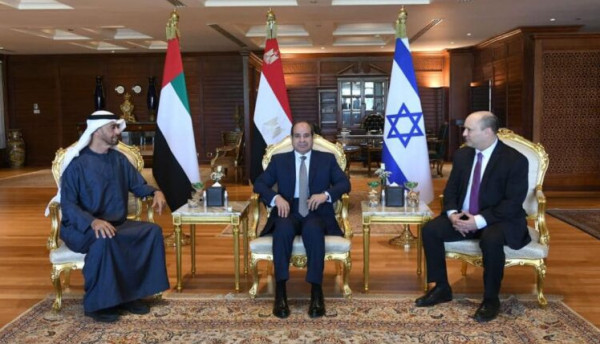 الرئاسة المصرية تكشف تفاصيل اجتماع السيسي وبن زايد وبينت