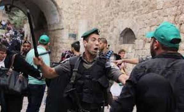 شاهد.. قوات الاحتلال تعتقل حارسي باب الملك فيصل في القدس المحتلة