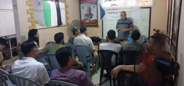 ورشة عمالية بغزة عن قانون العمل والحد الأدنى للأجور والضمان الاجتماعي