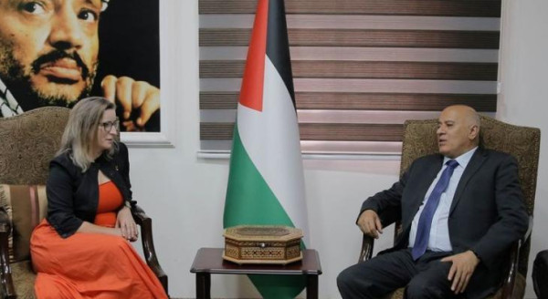 الرجوب يستقبل ممثلة كندا لمناسبة انتهاء مهامها الرسمية