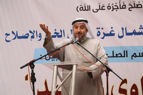 نواب شمال غزة يشاركون في مراسم صلح عشائري بين عائلة حميد وعائلة الشلتاوي