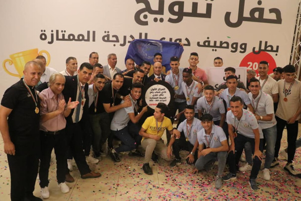 اتحاد الكرة وشركة "أوريدو" يتوجان بطل ووصيف دوري الدوري الممتاز بغزة