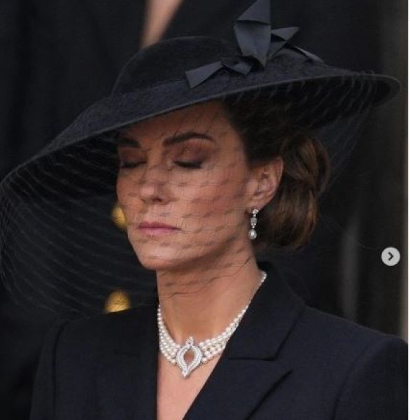 شاهد: كيت ميدلتون تحدث ضجة بمجوهراتها في جنازة الملكة إليزابيث