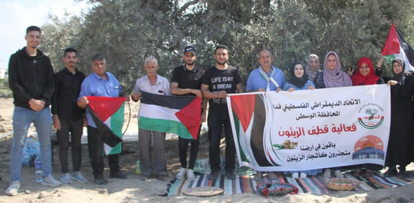 (فدا) في محافظة الوسطى ينظم فعالية قطف الزيتون