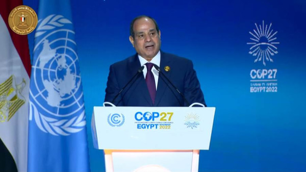 السيسي: تغير المناخ أكبر تحديات العالم ولا مجال للتراجع عن تنفيذ الالتزامات