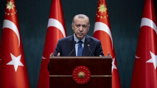 أردوغان يعزي الشعب الفلسطيني في ضحايا حريق جباليا