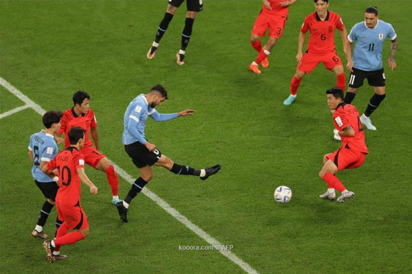 التعادل السلبي يحسم مباراة أوروجواي وكوريا الجنوبية