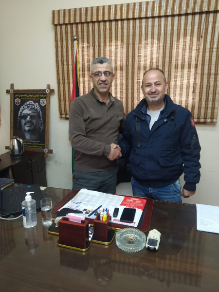 رئيس " هيئة فلسطين العربية للإغاثة والتنمية الأهلية يلتقي مدير عام وزارة الشؤون المدنية