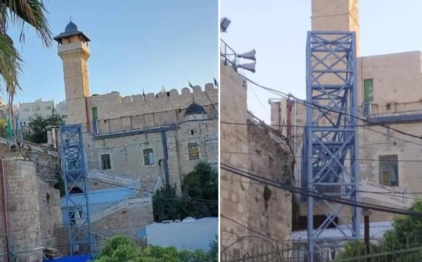 الاحتلال يستكمل بناء المصعد الكهربائي بالمسجد الإبراهيمي