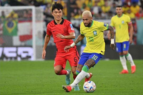 البرازيل تفوز برباعية على منتخب كوريا الجنوبية