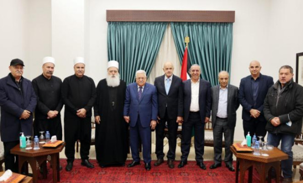 الرئيس عباس يستقبل الزعيم الروحي للطائفة المعروفية الدرزية
