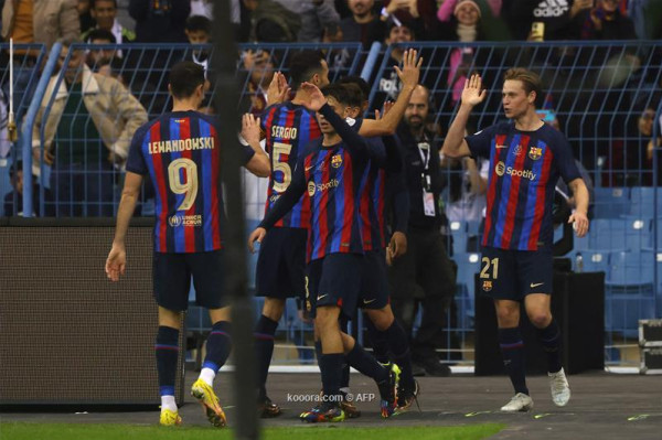 برشلونة يسحق ريال مدريد ويتوّج بالسوبر الإسباني
