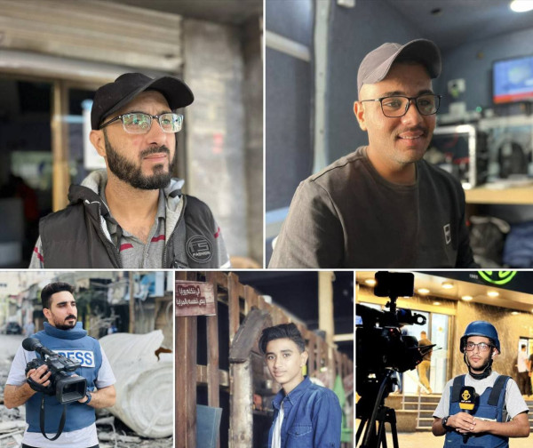 استشهاد خمسة صحفيين في قصف للاحتلال على مخيم النصيرات وسط القطاع