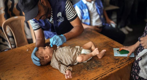 "الصحة" بغزة: الاحتلال يمنع إدخال تطعيمات شلل الأطفال منذ 40 يوماً