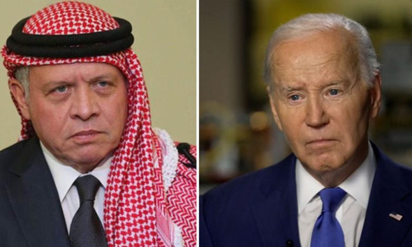 الرئيس الأميركي يبحث مع العاهل الأردني تهدئة التوتر الإقليمي وإنهاء الحرب بغزة