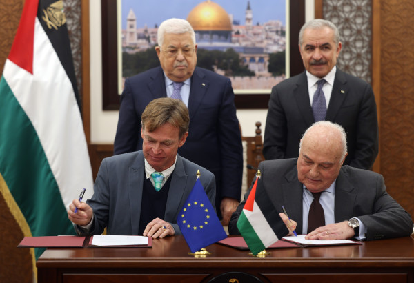 بحضور الرئيس عباس.. فلسطين تُوقع مع الاتحاد الأوروبي حزمة الدعم المالي لعام 2022