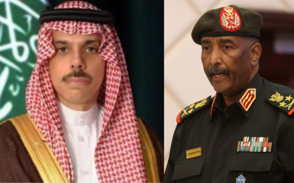 تفاصيل اتصال هاتفي بين وزير الخارجية السعودي وقائد الجيش السوداني