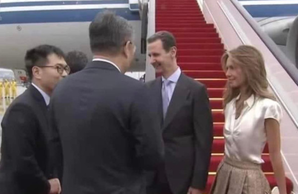 شاهد: الرئيس السوري يصل إلى الصين