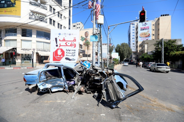 المرور بغزة: 12 إصابة في 14 حادث سير خلال الـ 24 ساعة الماضية