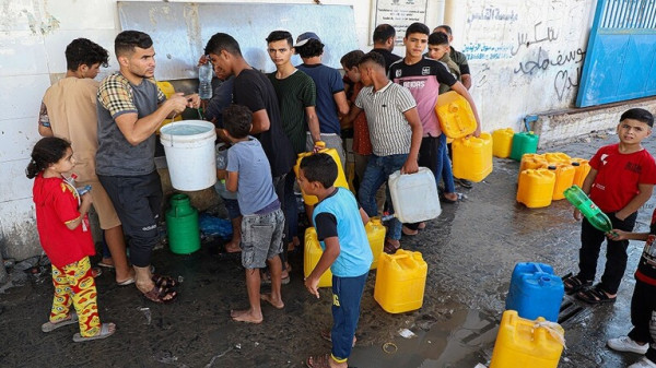 الإحصاء وسلطة المياه: 85% من مصادر المياه خرجت عن الخدمة في قطاع غزة