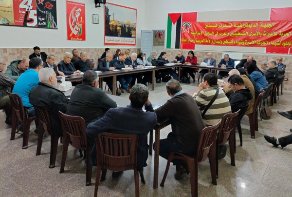 لقاء كادري الجبهة الديمقراطية في لبنان يواكب يوم الأسير والعدوان على القدس