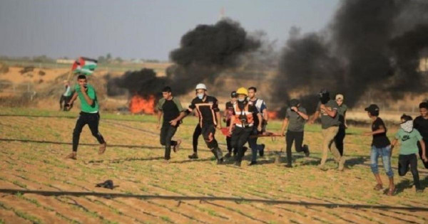 إصابات إثر قمع الاحتلال لمظاهرات شرق غزة
