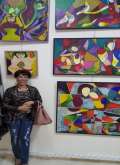 الفنانة التشكيلية المغربية والدولية » لبابة العلج » فنانة رائدة في عالم اللوحة